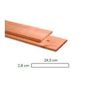 Plank Glad Fijnbezaagd Douglas 2.8x24.5x300cm Onbehandeld