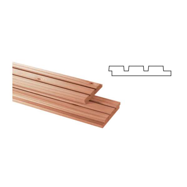 Triple Profiel Douglas 500cm Onbehandeld